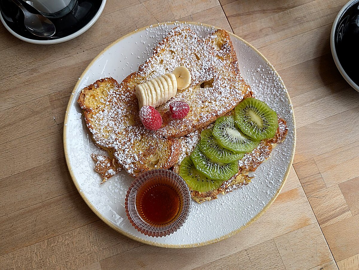 Golden pain perdu — custard-soaked baguette French toast